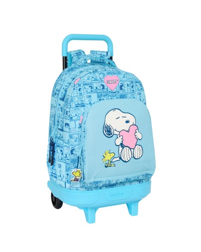 School Bag Snoopy Love Blue 33 x 45 x 22 cm