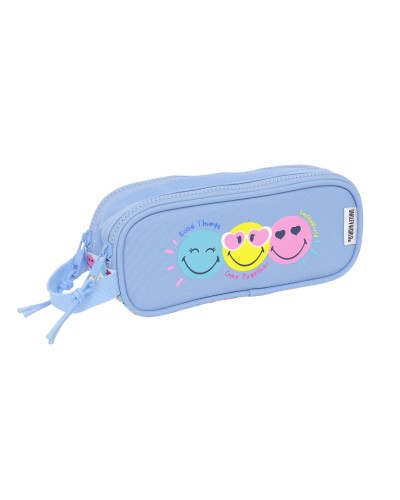 Double Carry-all Smiley Joyful Multicolour Light Blue 21 x 8 x 6 cm