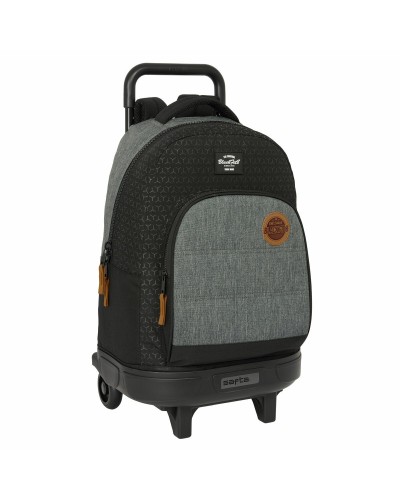 School Rucksack with Wheels BlackFit8 Old school Black Grey 33 x 45 x 22 cm