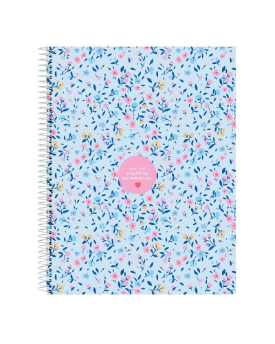 Notebook Vicky Martín Berrocal Paraíso Blue Pink A4 120 Sheets
