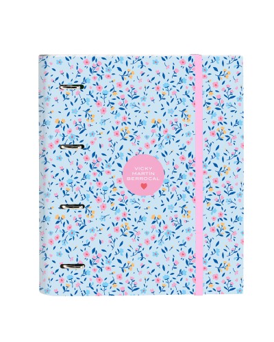 Ring binder Vicky Martín Berrocal Paraíso Blue Pink 27 x 32 x 3.5 cm