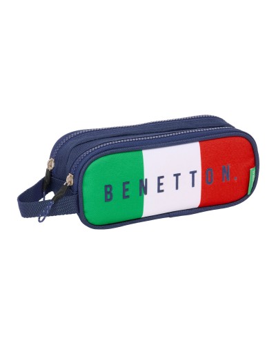 Zweifaches Mehrzweck-Etui Benetton Flag Marineblau 21 x 8 x 6 cm