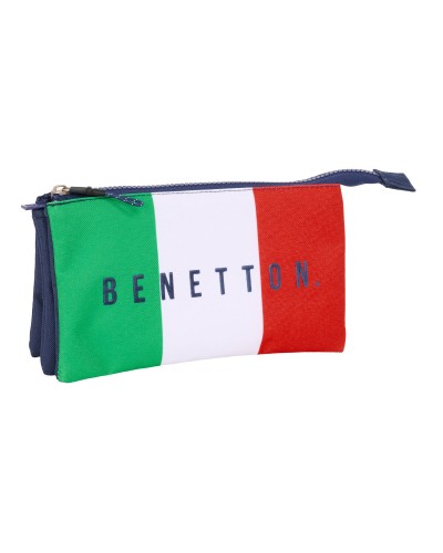 Kolmilokeroinen laukku Benetton Flag Laivastonsininen 22 x 12 x 3 cm