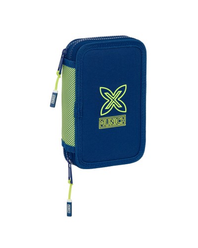 Schooletui met Accessoires Munich North Marineblauw 12.5 x 19.5 x 4 cm 29 Onderdelen