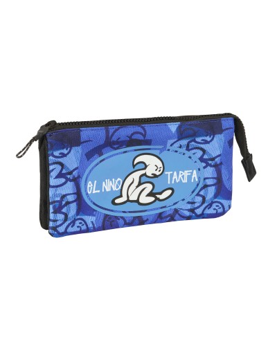 Portaoggetti Triplo El Niño Roller Azzurro Nero 22 x 12 x 3 cm