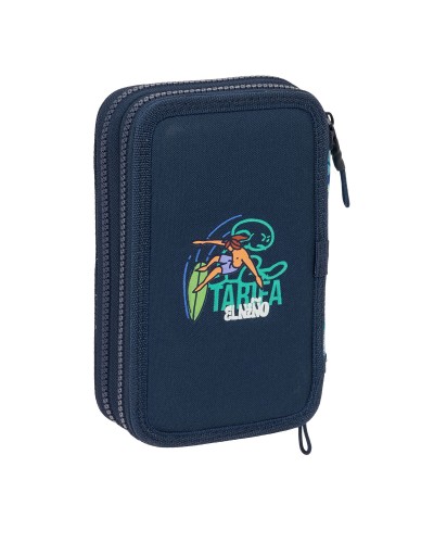 Estuche Escolar con Accesorios El Niño Kook Azul marino 12,5 x 19,5 x 4 cm 29 Piezas