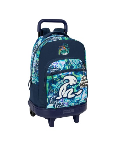 School Rucksack with Wheels El Niño Kook Navy Blue 33 x 45 x 22 cm