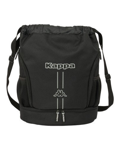Sac à dos serré par des ficelles Kappa Dark Noir 35 x 40 x 1 cm