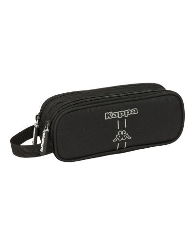 Trousse Fourre-Tout Double Kappa Dark Noir 21 x 8 x 6 cm