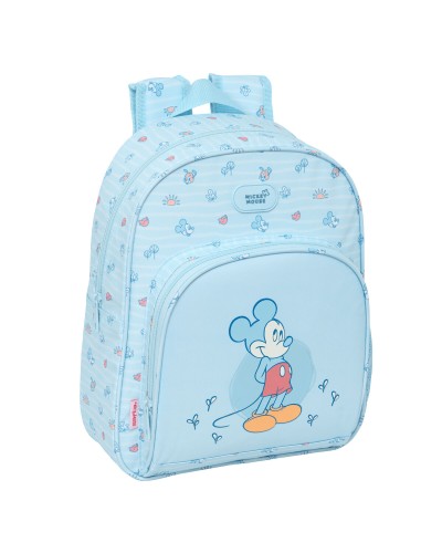 Child bag Mickey Mouse Clubhouse Baby Light Blue 28 x 34 x 10 cm