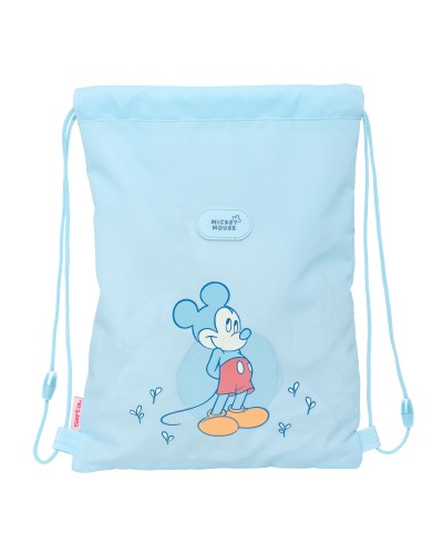 Sac à dos serré par des ficelles Mickey Mouse Clubhouse Baby Bleu 26 x 34 x 1 cm