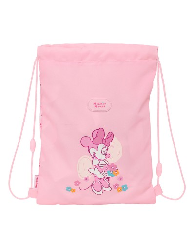 Bolsa Mochila con Cuerdas Minnie Mouse Baby Rosa 26 x 34 x 1 cm