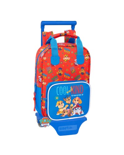 Mochila Escolar con Ruedas The Paw Patrol Cool Azul Rojo 20 x 28 x 8 cm