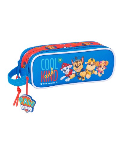 Trousse Fourre-Tout Double The Paw Patrol Cool Bleu Rouge 21 x 8 x 6 cm