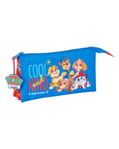 Dreifaches Mehrzweck-Etui The Paw Patrol Cool Blau Rot 22 x 12 x 3 cm