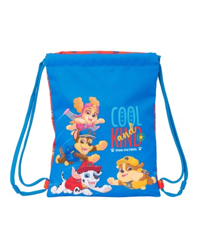 Rucksacktasche mit Bändern The Paw Patrol Cool Blau Rot 26 x 34 x 1 cm