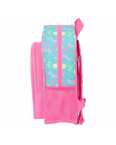 School Bag Gabby's Dollhouse Confetti Pink Turquoise 26 x 34 x 11 cm