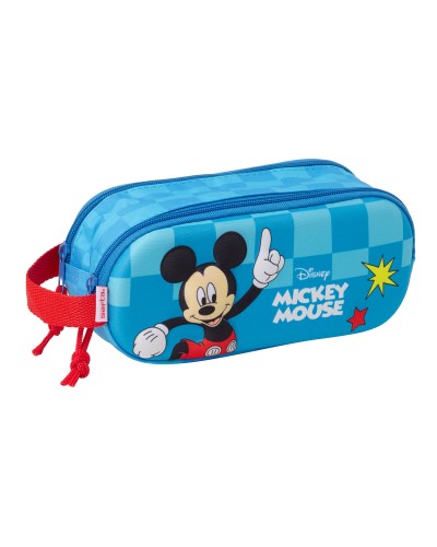 Zweifaches Mehrzweck-Etui Mickey Mouse Clubhouse Blau 21 x 8 x 6 cm 3D