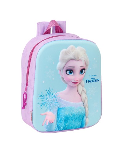 Kinderrucksack Frozen Rosa Himmelsblau 22 x 27 x 10 cm 3D