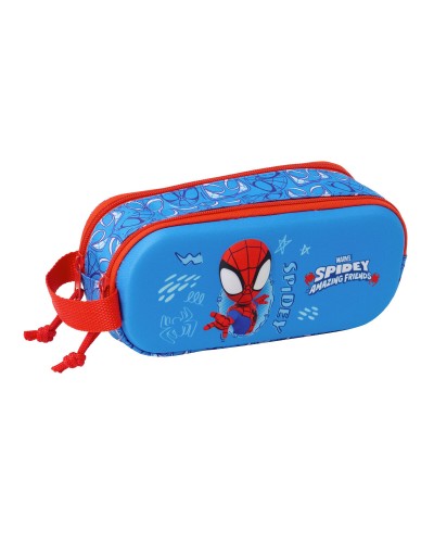 Double Carry-all Spider-Man Red Navy Blue 21 x 8 x 6 cm 3D