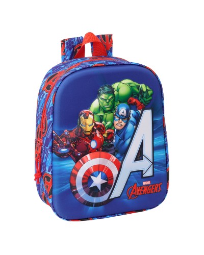 Lasten laukku The Avengers Punainen Tummansininen 22 x 27 x 10 cm 3D