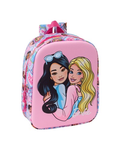 Kinderrugzak Barbie Roze 22 x 27 x 10 cm 3D