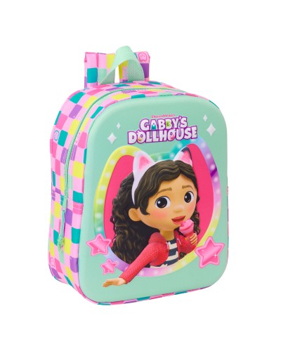 Zaino per Bambini Gabby's Dollhouse Multicolore 22 x 27 x 10 cm 3D