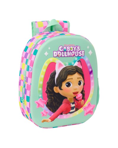 Child bag Gabby's Dollhouse Multicolour 27 x 33 x 10 cm 3D