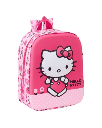 Kinderrucksack Hello Kitty Rosa 22 x 27 x 10 cm 3D