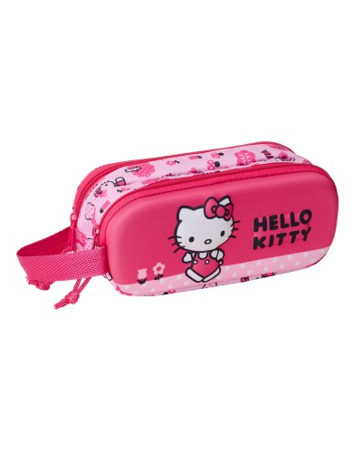 Pennenetui met 2 vakken Hello Kitty Roze 21 x 8 x 6 cm