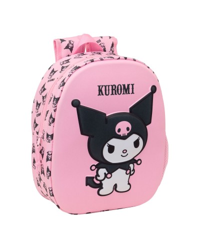 Mochila Escolar Kuromi Rosa 27 x 33 x 10 cm
