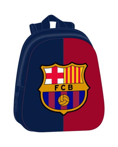Kinderrugzak F.C. Barcelona Blauw Kastanjebruin 27 x 33 x 10 cm 3D