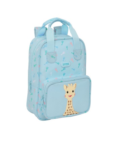 Mochila Escolar Sophie la Girafe Azul claro 20 x 28 x 8 cm