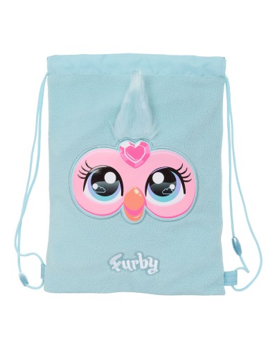 Rucksacktasche mit Bändern Furby Himmelsblau 26 x 34 x 1 cm