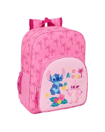 Skolryggsäck Lilo & Stitch Chill Rosa 32 x 38 x 12 cm