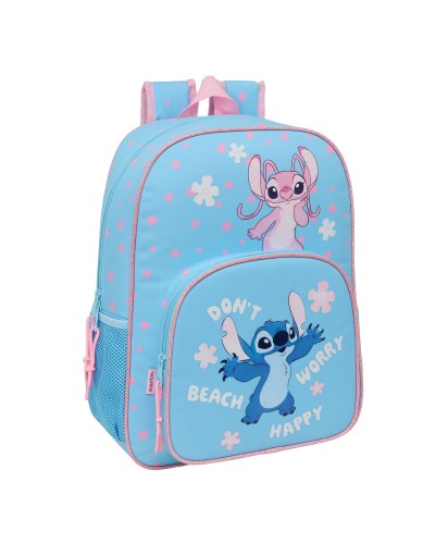 Mochila Escolar Lilo & Stitch Happy Azul cielo 33 x 42 x 14 cm