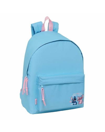 Mochila Escolar Lilo & Stitch Happy Celeste 33 x 42 x 15 cm