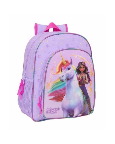 Zaino Scuola Unicorn Academy Lilla 32 x 38 x 12 cm