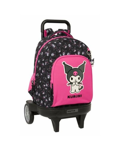 Cartable Kuromi Noir Fuchsia 33 x 45 x 22 cm