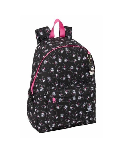 Cartable Kuromi Noir Fuchsia 31 x 43 x 13 cm