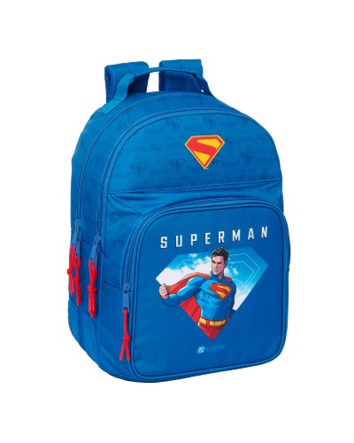 Mochila Escolar Superman Azul 32 x 42 x 15 cm