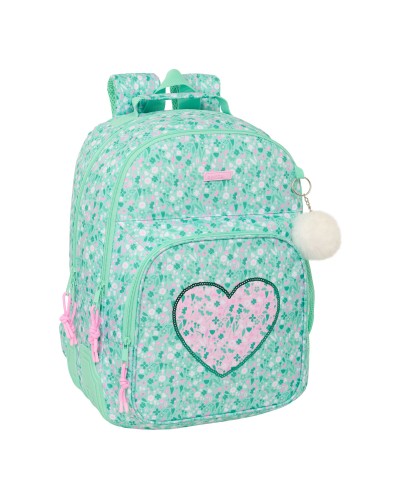 School Bag Safta Cuore Mint 32 x 42 x 15 cm