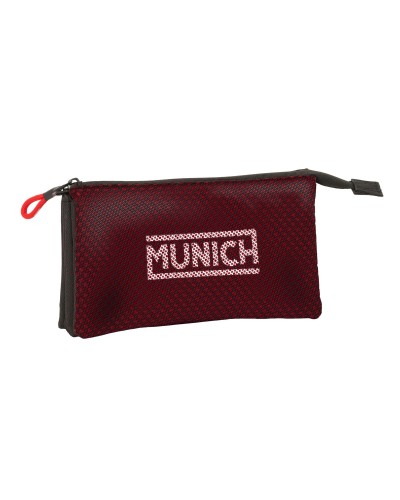Triple Carry-all Munich Vulcan Black 22 x 12 x 3 cm