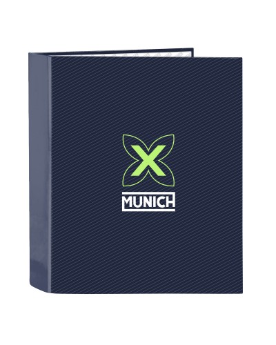 Raccoglitore ad anelli Munich Blue indigo Azzurro A4 27 x 33 x 6 cm