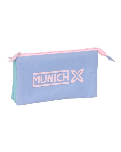 Portaoggetti Triplo Munich Mellow Azzurro Rosa Blu cielo 22 x 12 x 3 cm
