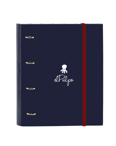 Raccoglitore ad anelli El Pulpo Blu Marino 27 x 32 x 3.5 cm