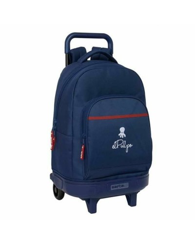 School Rucksack with Wheels El Pulpo Navy Blue 33 x 45 x 22 cm
