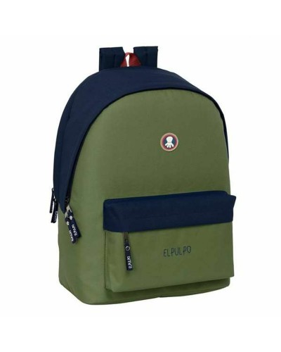 Skolryggsäck El Pulpo   Marinblå Khaki 31 x 44 x 18 cm