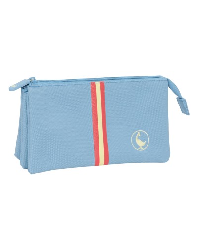 Dreifaches Mehrzweck-Etui El Ganso Cerulean Blau 22 x 12 x 3 cm