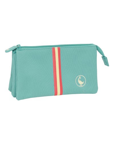 Trousse Fourre-Tout Triple El Ganso Aquarelle Bleu 22 x 12 x 3 cm